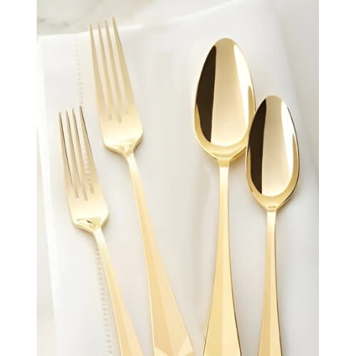 Citrus Gold Finish Cutlery Set