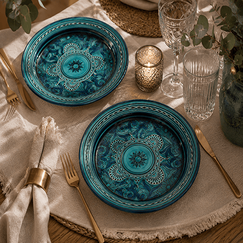 Flair floral dining plates