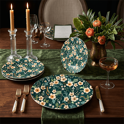 PureEarth bone china plates