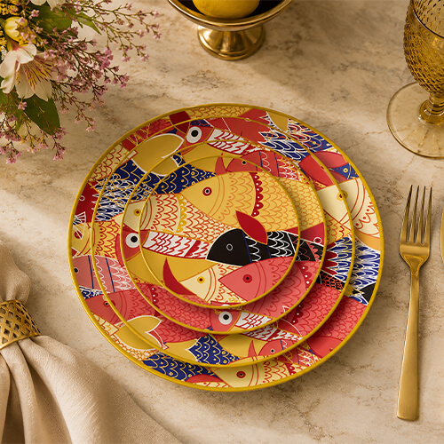 fish designed plates for dinner