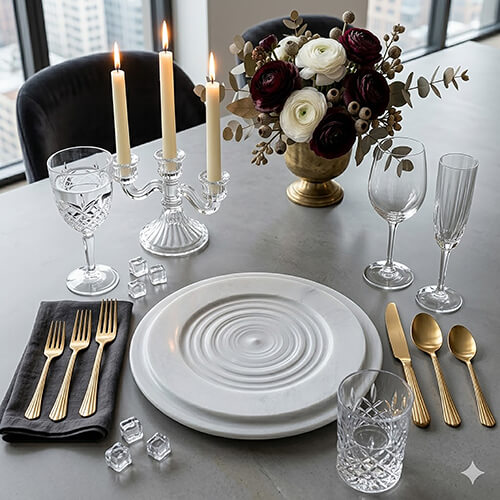 DesignIt heavy marble plates for dinner